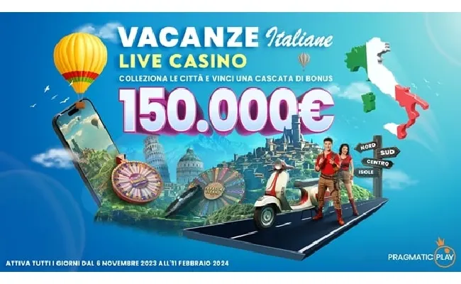Pragmatic Play lancia “Vacanze Italiane”, una promozione sul Live Casino esclusiva per l’Italia