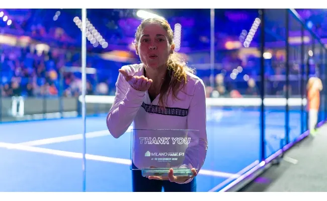 Milano Premier Padel P1. Mari Carmen Villalba, l'addio tra la festa delle compagne e il tributo del'Allianz Cloud: "Ora insegnerò padel in tutto il mondo"