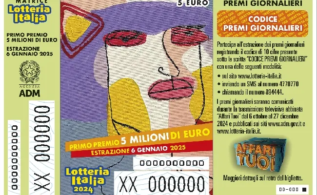 Lotteria Italia, Adm: proroga fino al 5 gennaio 2025 nella trasmissione “Affari tuoi” del biglietto abbinato al pacco da 5 euro