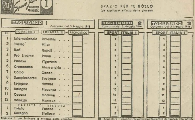 Il Totocalcio festeggia 80 anni: storia di un rito che ha cambiato l’Italia