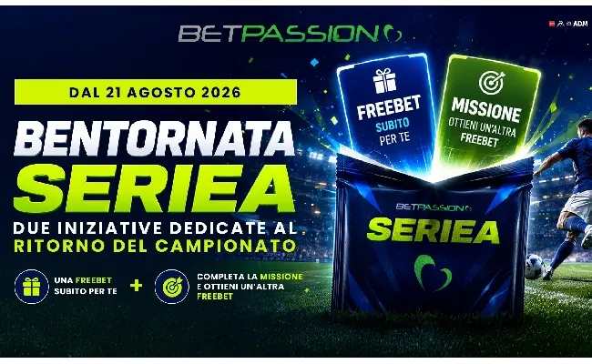 “Bentornata Serie A”, su Betpassion ogni volta è come la prima: l’iniziativa al via il 21 agosto