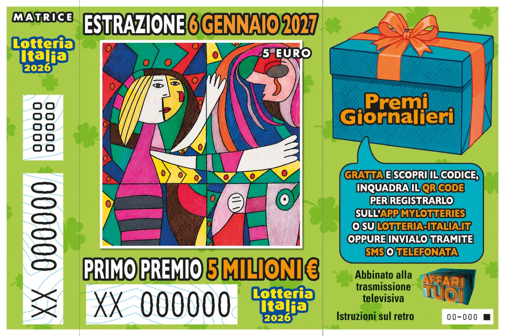 Lotteria Italia 2026, Adm pubblica le rappresentazioni grafiche dei nuovi biglietti